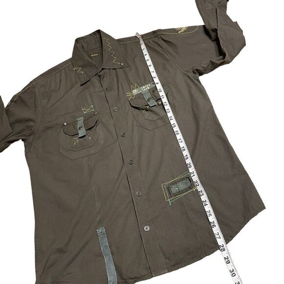 Dark Grey military inspired Shirt - Twice - Picture 5 of 9
